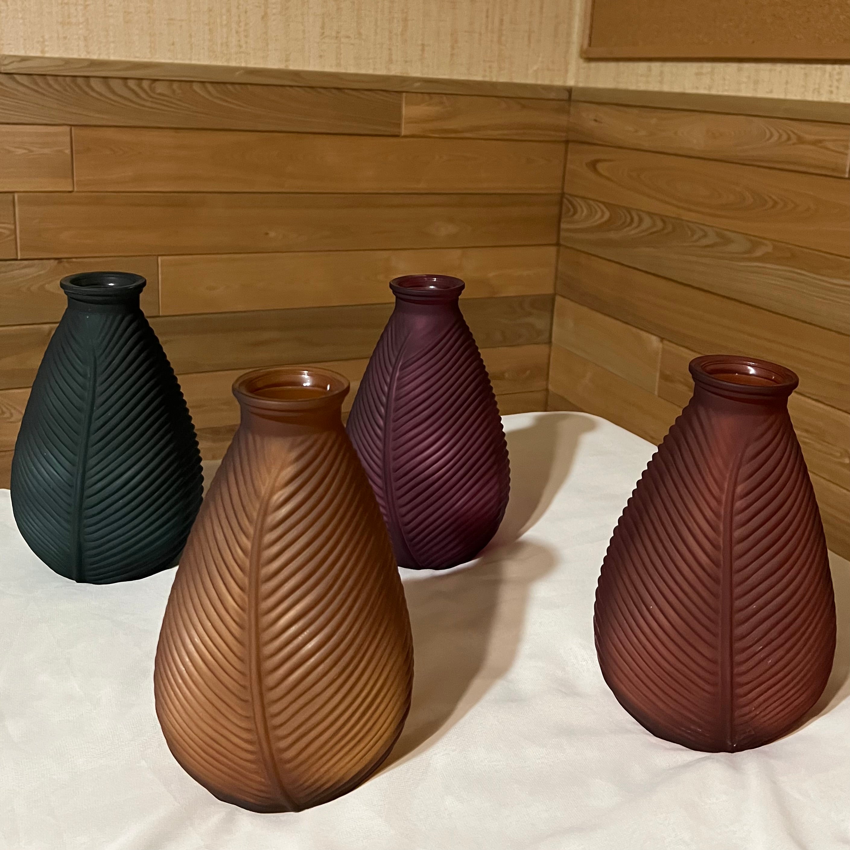 Jewel Toned Glass Vase