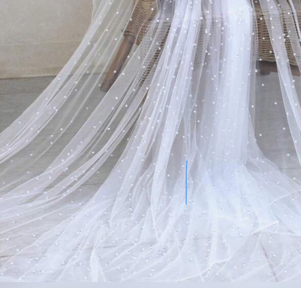 Pearl Embellished Fabric