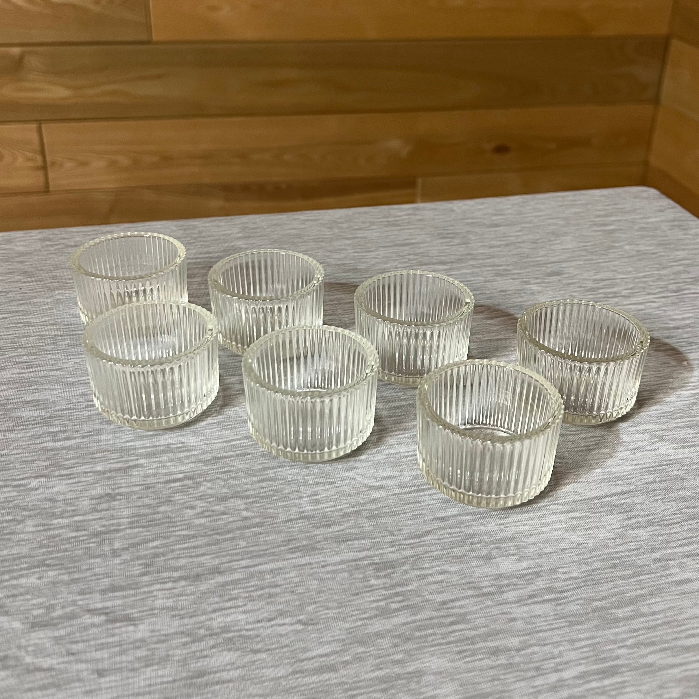 Ribbed Glass Votive Holder