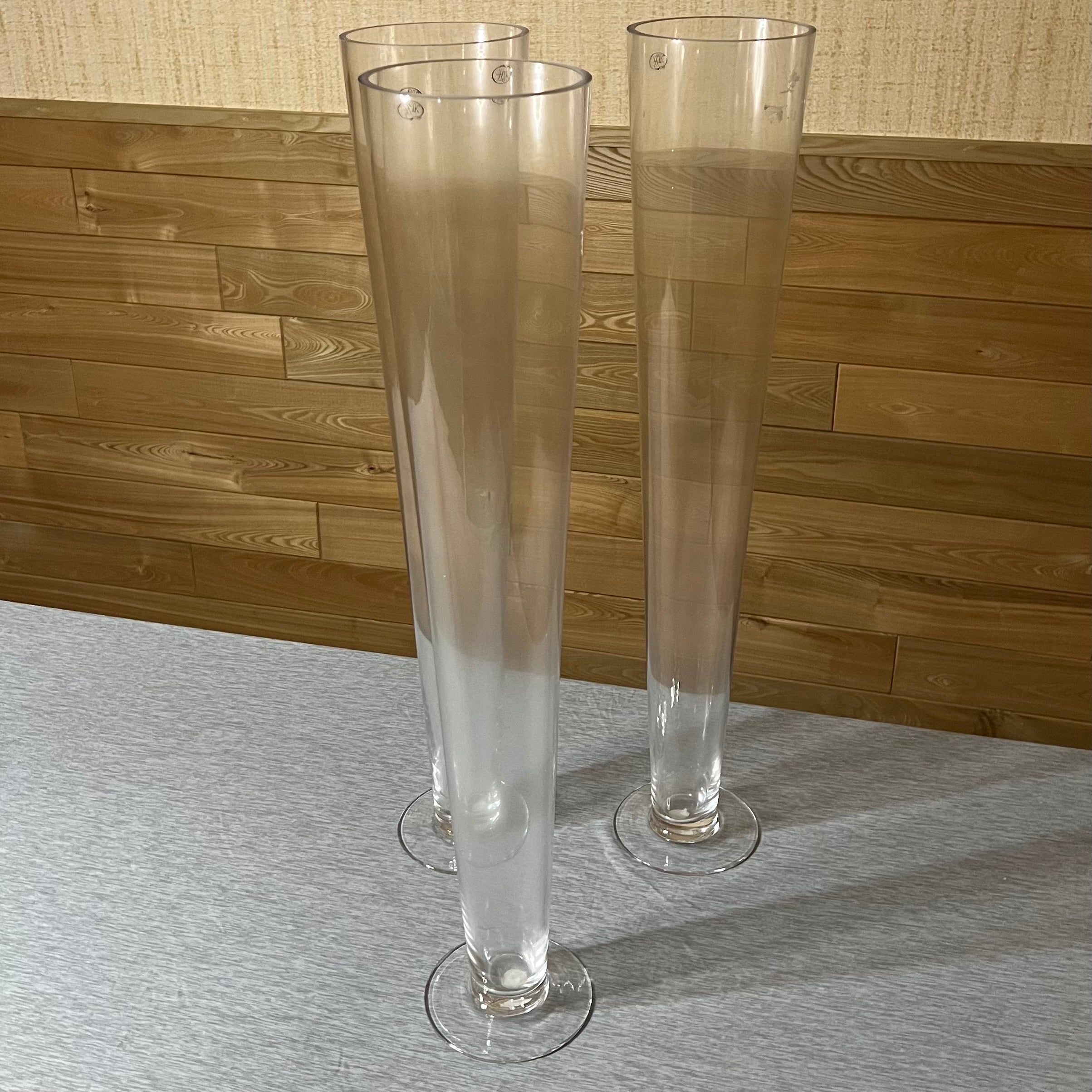 Tall Clear Glass Vase