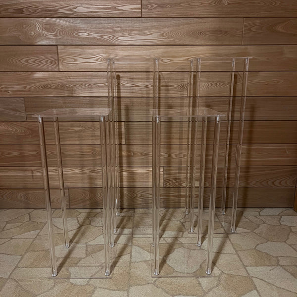 Set of 2 Transparent Clear Stands