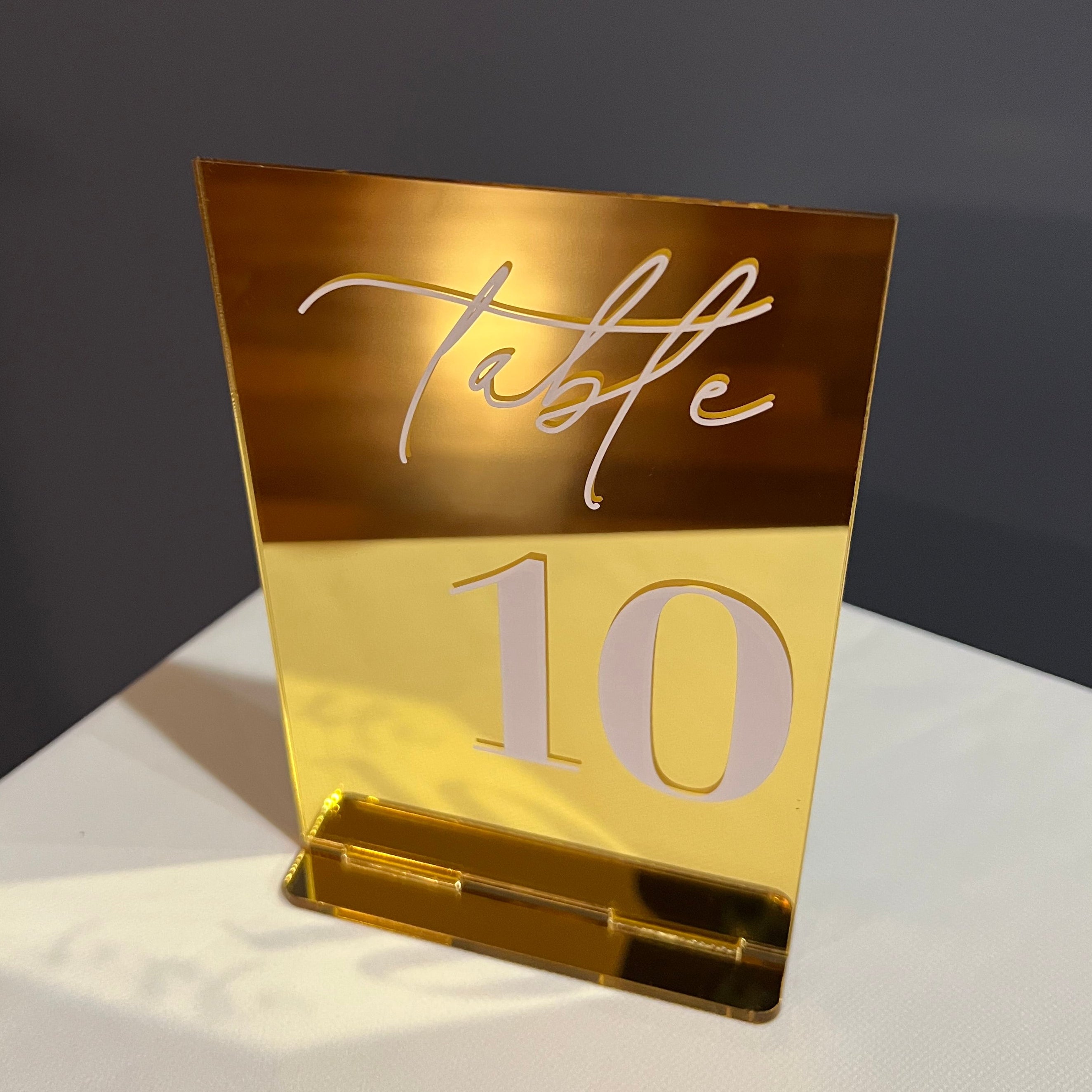 Gold Table Numbers